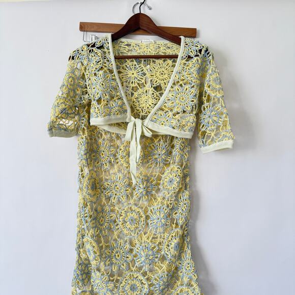 For Love & Lemons Womens Crochet Set Top and Skirt Size M - Picture 3 of 6